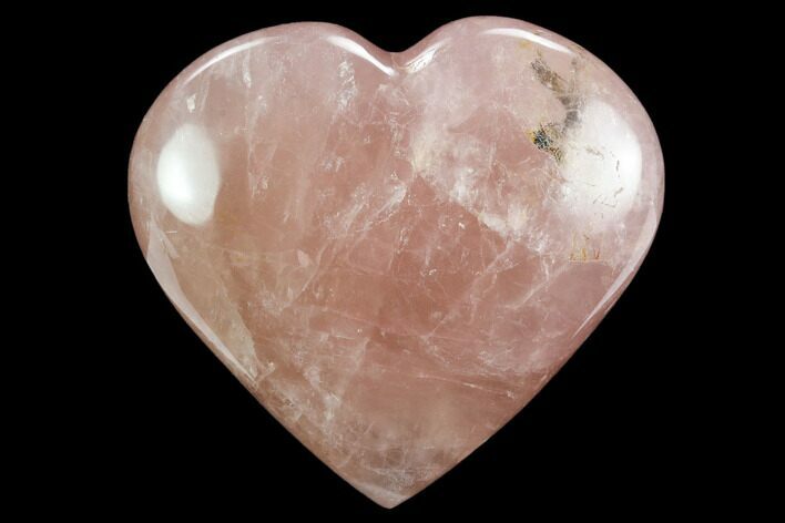 Polished Rose Quartz Heart - Madagascar #129036